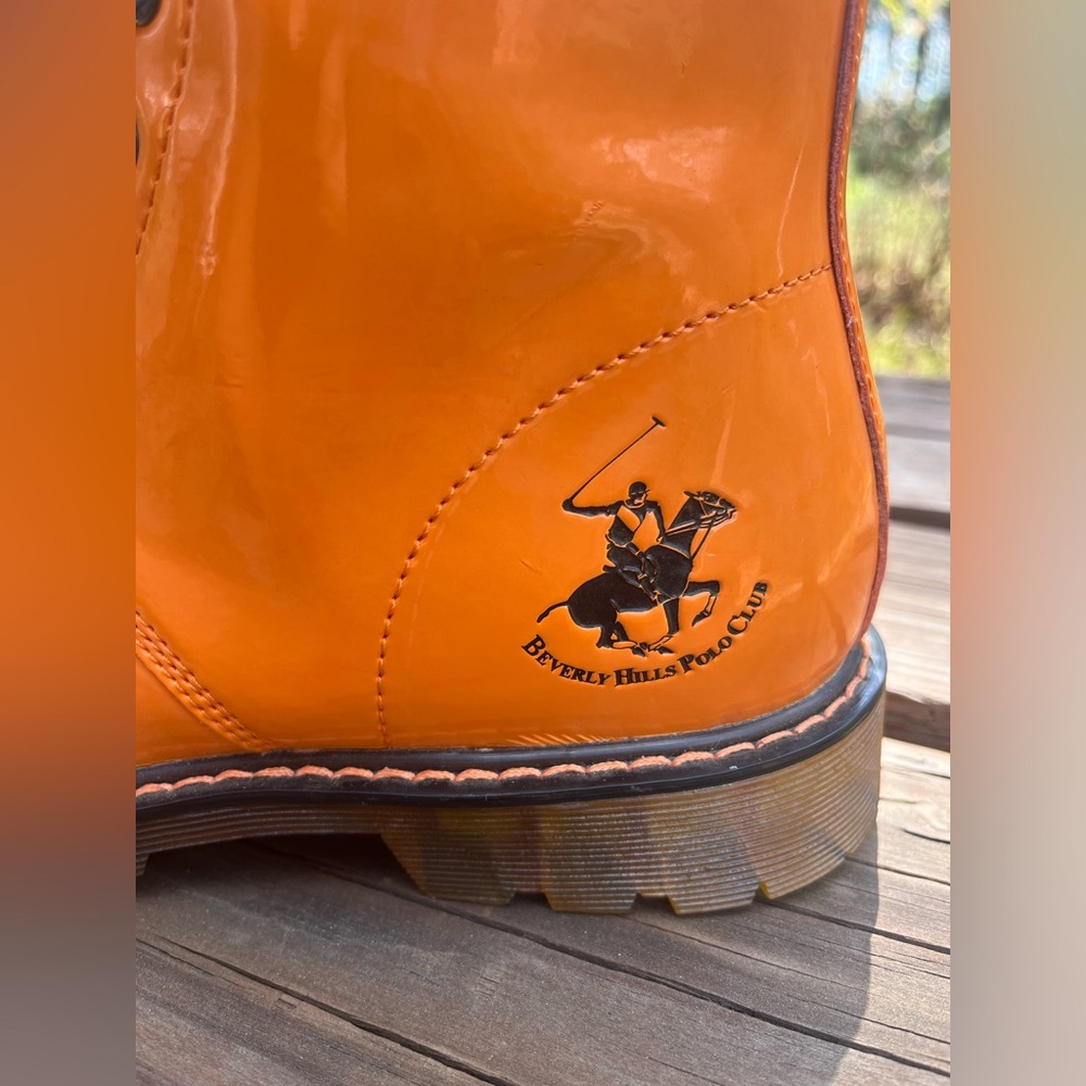 Beverly Hills Polo Club Orange Lace Up Women's Boots ***FLAWED*** Size 9 - Picture 4 of 11